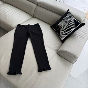 GUCCI Black Ruffle Hem Pants